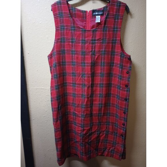 Sag Harbor wool blend sleeveless full button down lined dress women's 12 - Picture 1 of 9